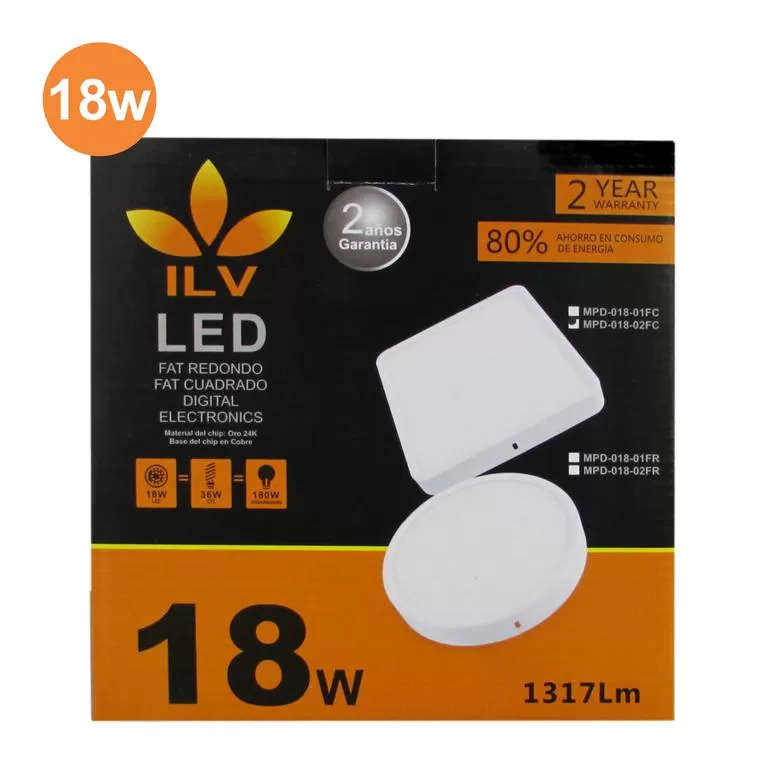 PANEL SOBREPONER LED 18W | ILV Iluminación