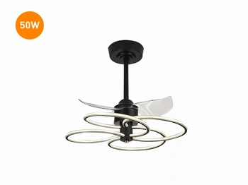 LAMPARA VENTILADOR ABANICO. NEGRO. 50W | ILV Iluminación