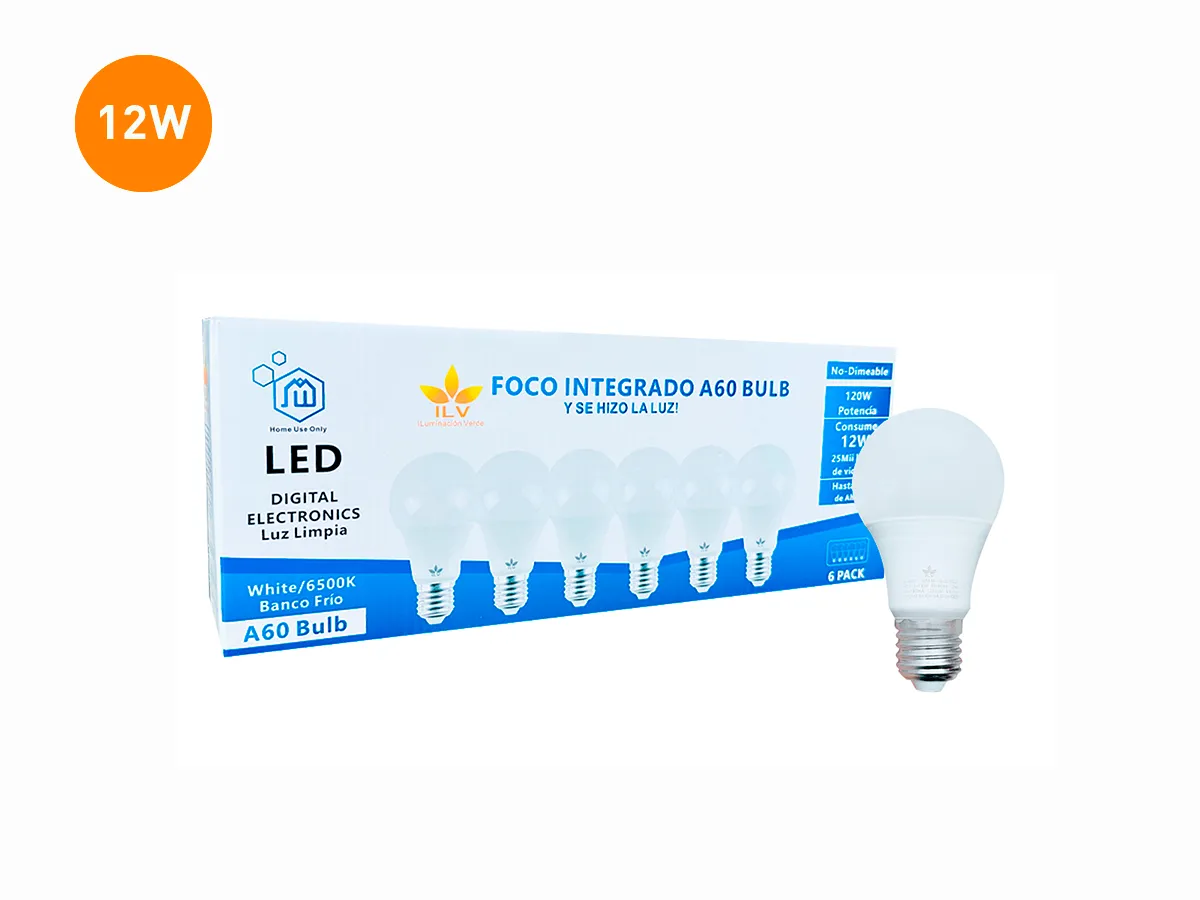 FOCO LED A60. 12W. (6 PACK) | ILV Iluminación